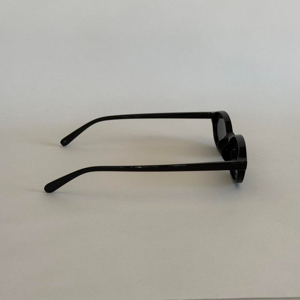 Y2K Black Cat Eye Sunglasses Black Lens Unisex Retro Streetwear UVA UVB - Picture 4 of 8